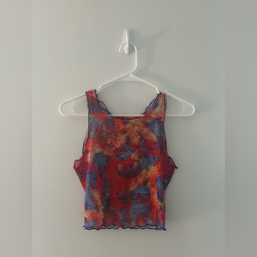 SHEIN Tie Dye Lettuce Trim
Tank Top Multicolor / XS(2)